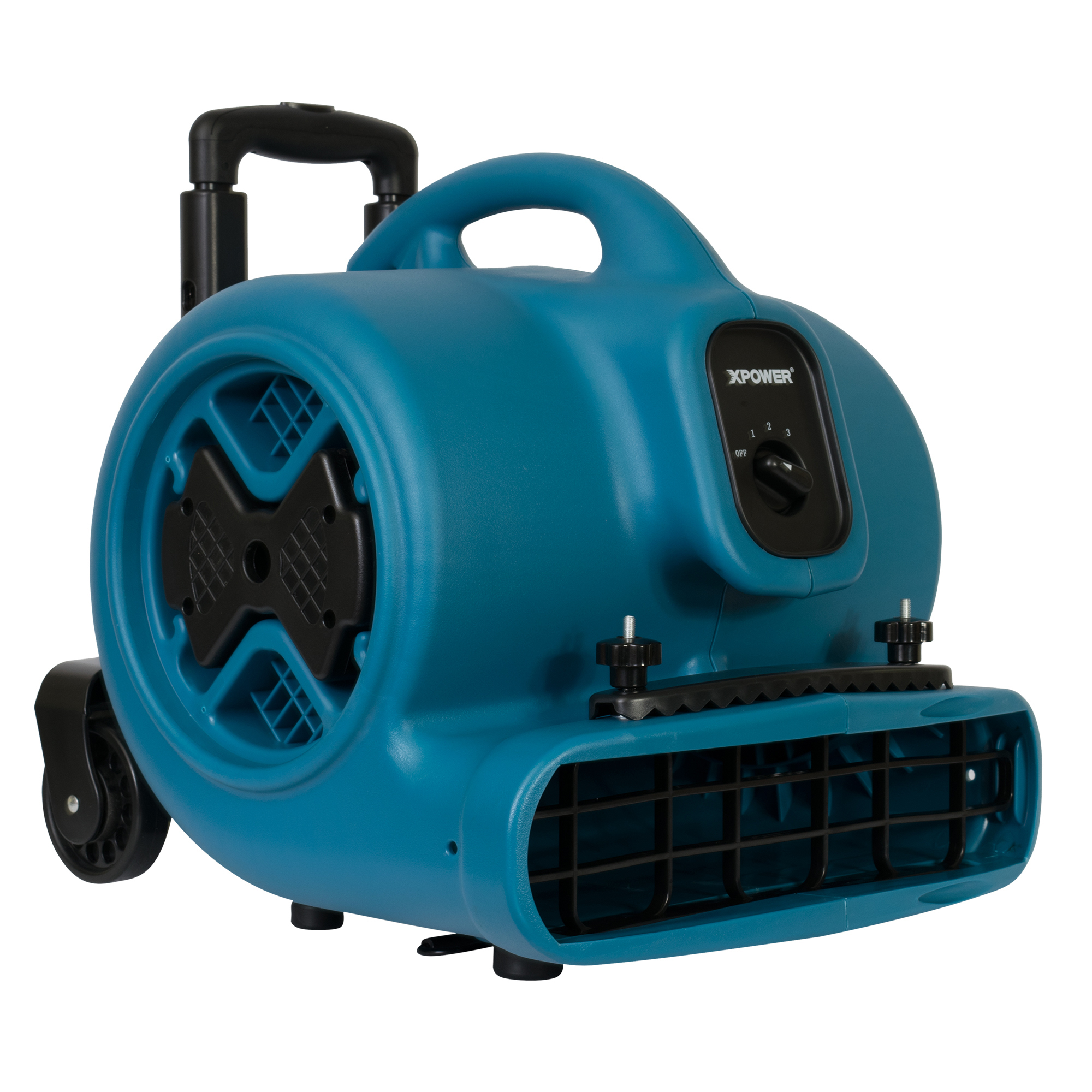 XPOWER, 1/2 HP Air Mover w/ Handle Kit Carpet Clamp, Fan Diameter 8.25 in, Air Delivery 2800 cfm, Model# P-630HC